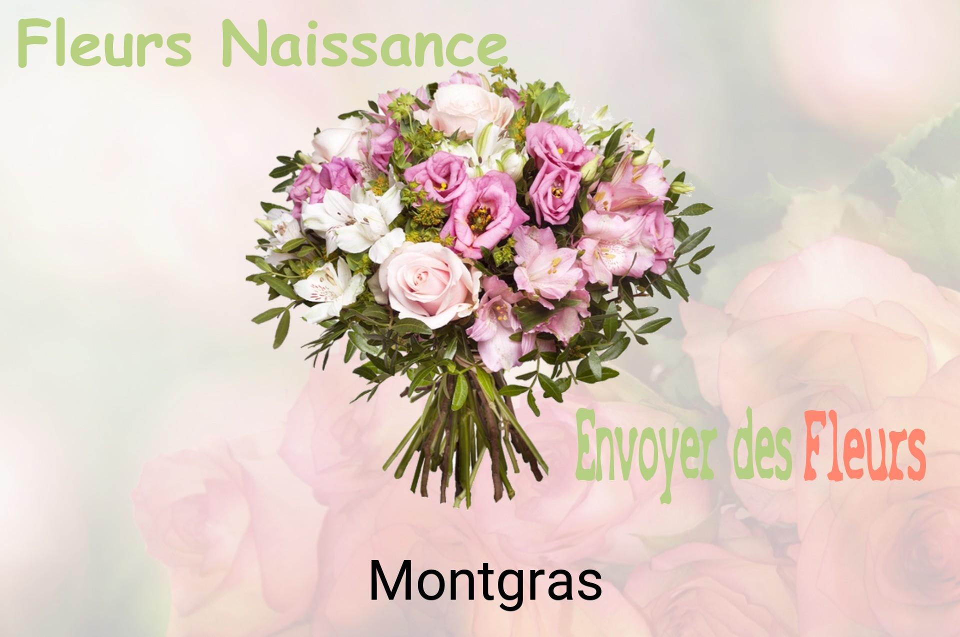 Bouquet de fleurs de naissance livré à Montgras